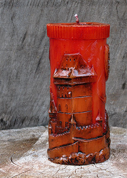 Svíčka Karlštejn - čelní pohled