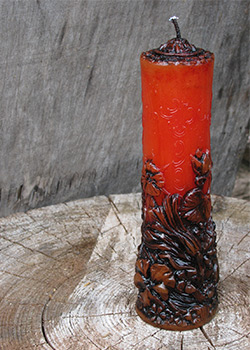 Svíčka Květy - čelní pohled