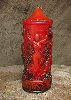 Svíčka „In vino veritas“ - čelní pohled